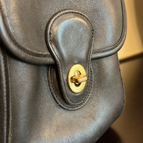 Coach 9992 Handle Backpack true vintage, black leather, gold tone hardware,13x11 main image 10